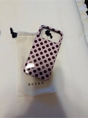 Burga Pink Polka Dot Protective Phone Case